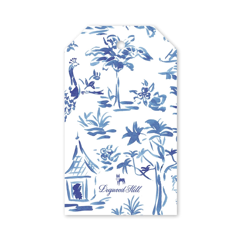 Gift Tags - Blue Toile (pack of 8)