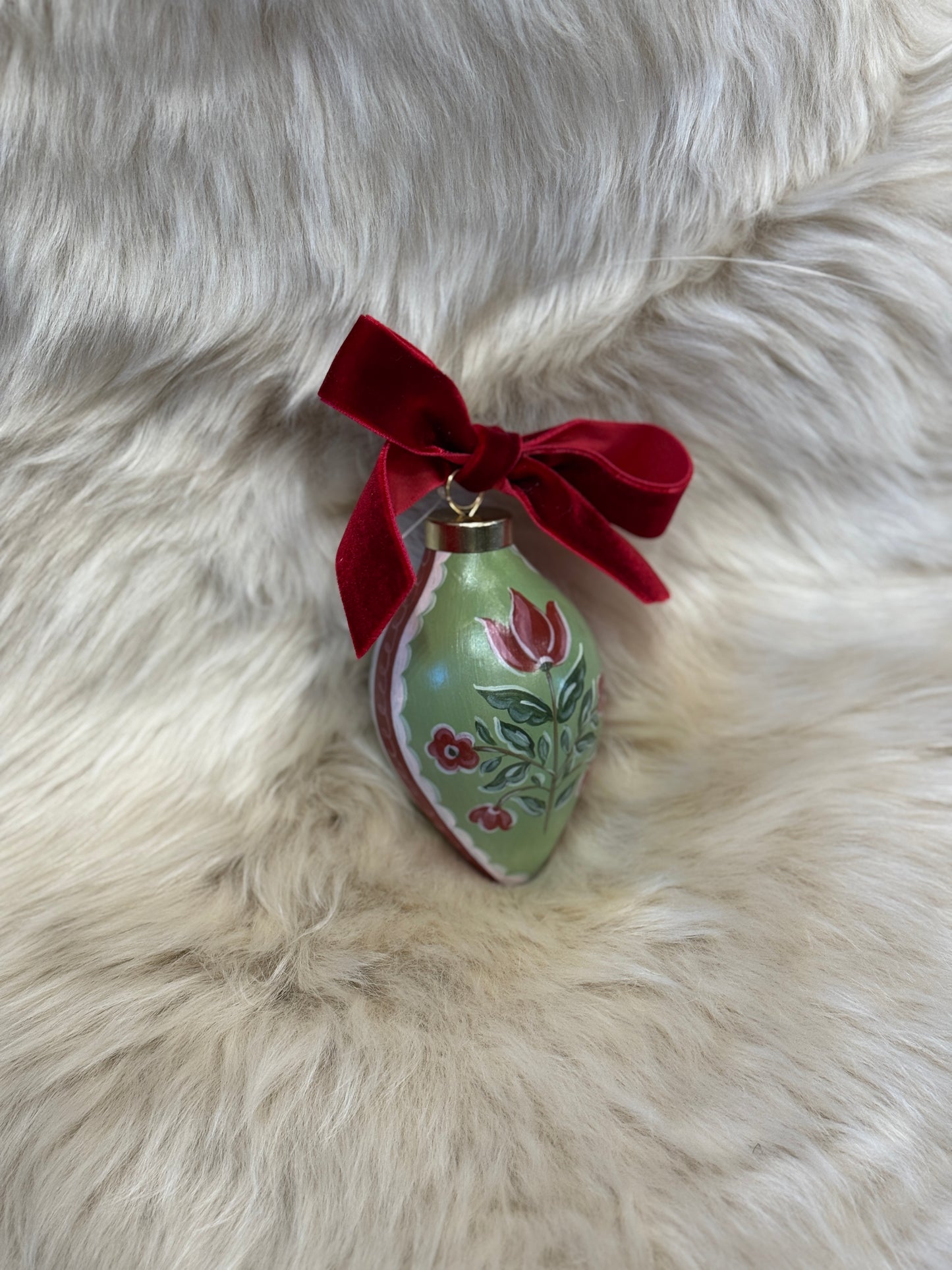 Sarah Maggie Hand Painted Ornament - Edelweiss