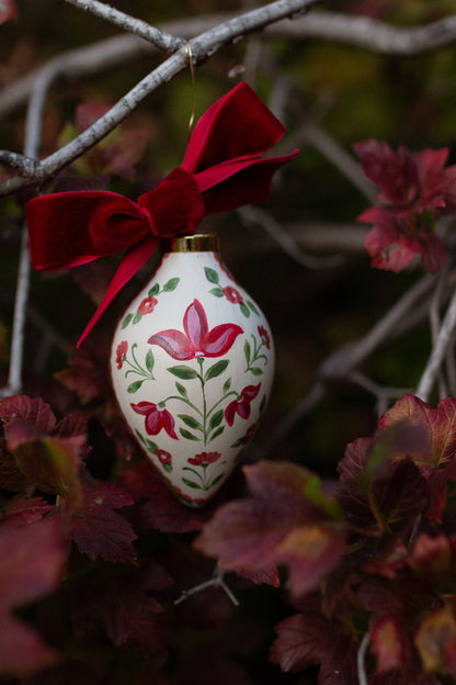 Sarah Maggie Hand Painted Ornament - Edelweiss