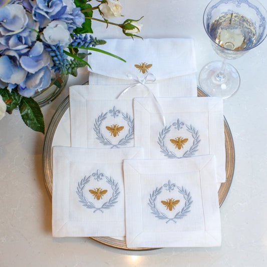 Cocktail Napkin Set - Italian Bee