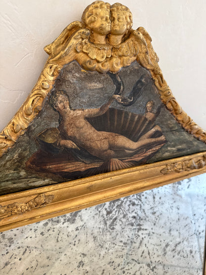 Antique 19th c. French Louis XVI Style Venus Trumeau Mirror