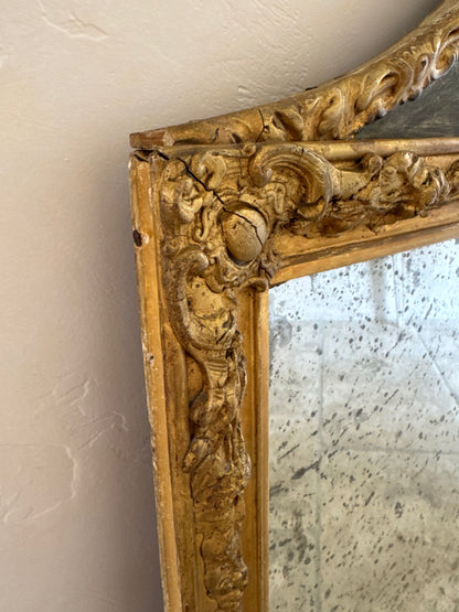 Antique 19th c. French Louis XVI Style Venus Trumeau Mirror