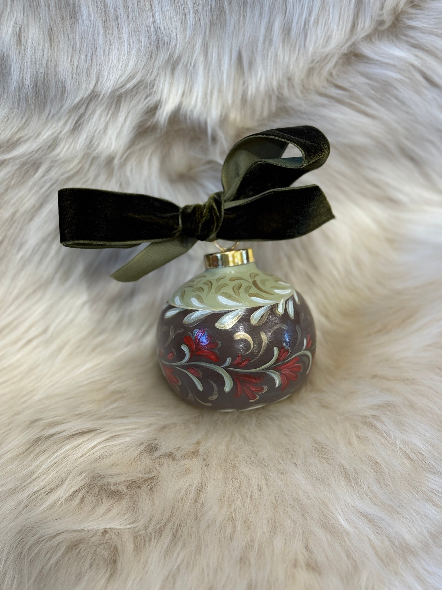 Sarah Maggie Hand Painted Ornament - Edelweiss
