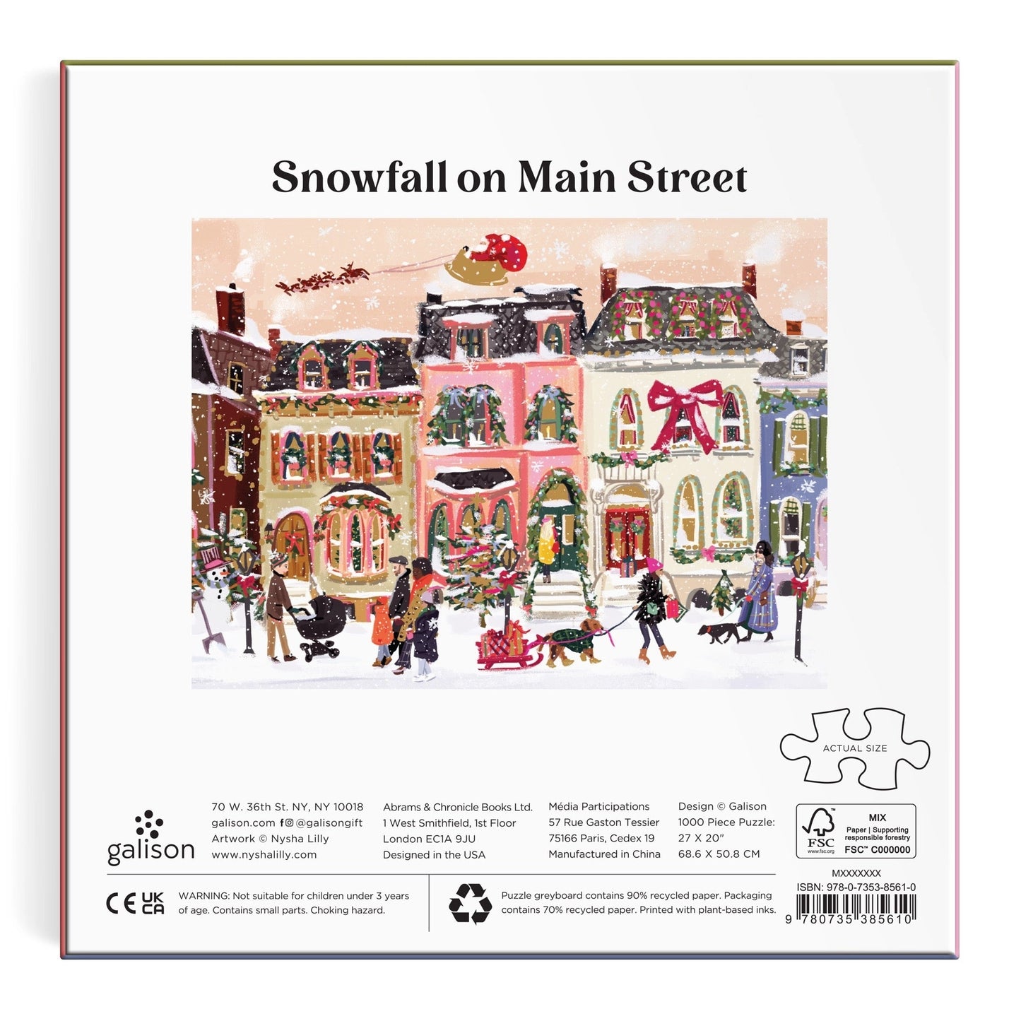 Puzzle - Snowfall on Main Street (1000 pieces)