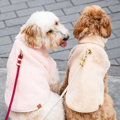 Dog Jacket - Wheat Sherpa Quarter Zip