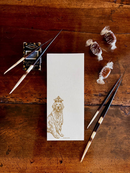 Notepad Skinny - Royal Golden Retriever