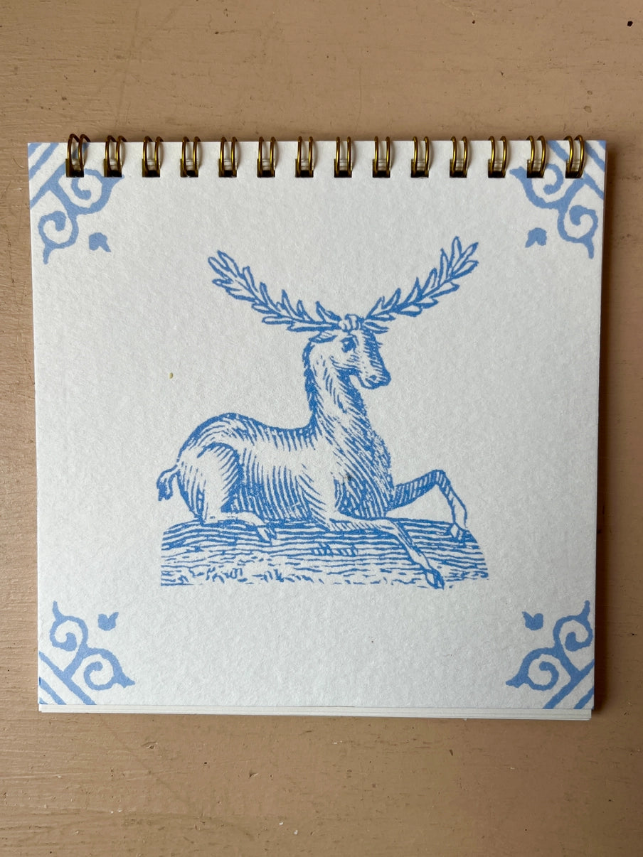 Notebook - Dutch Tile - Deer