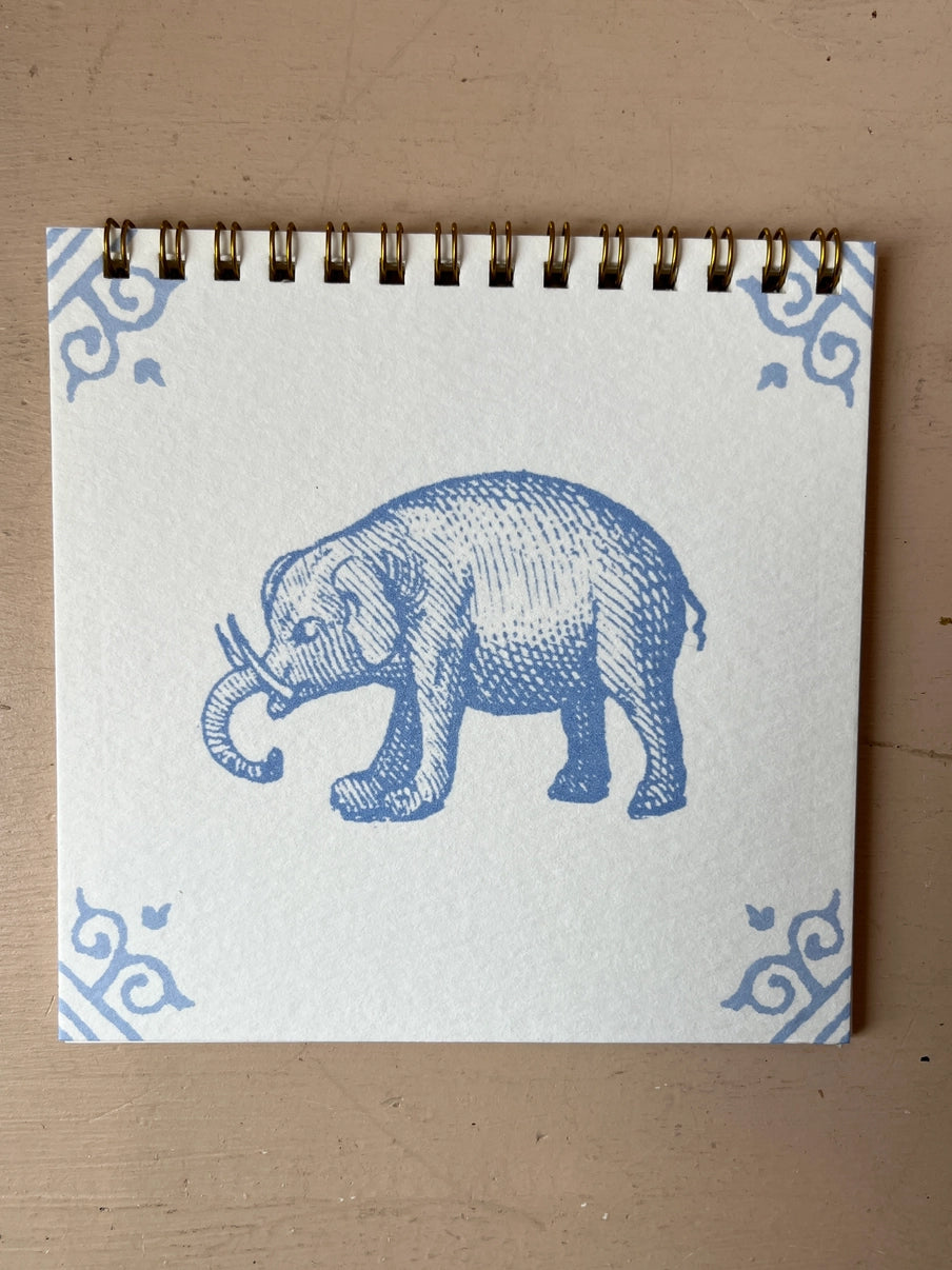 Notebook - Dutch Tile - Elephant