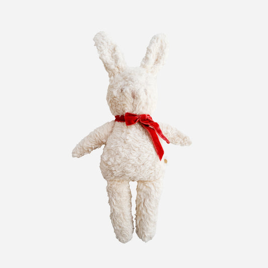 Sherpa Bunny with Velvet Bow - Red