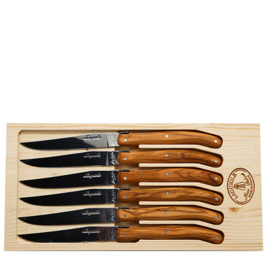 Laguiole Steak Knives - Jean Dubost Olive Wood