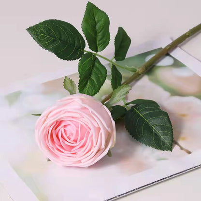 Floral Stem - Garden Rose Pink 17"