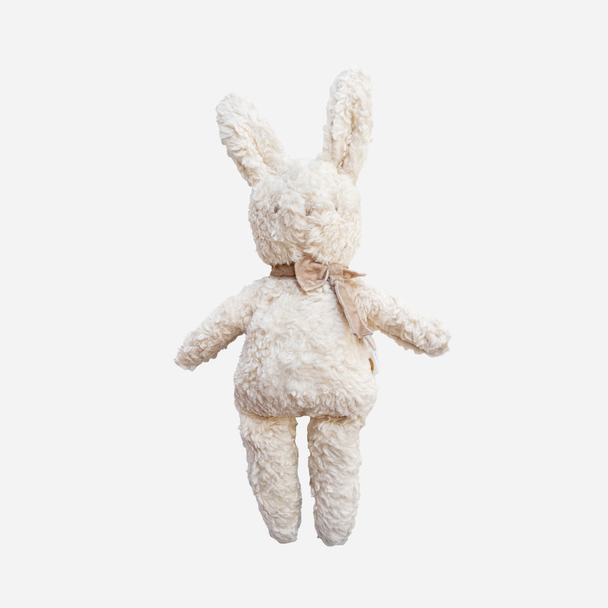 Sherpa Bunny with Velvet Bow - Beige