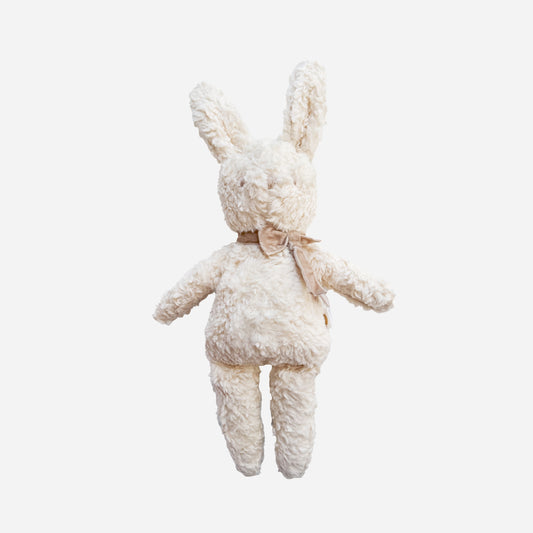 Sherpa Bunny with Velvet Bow - Beige