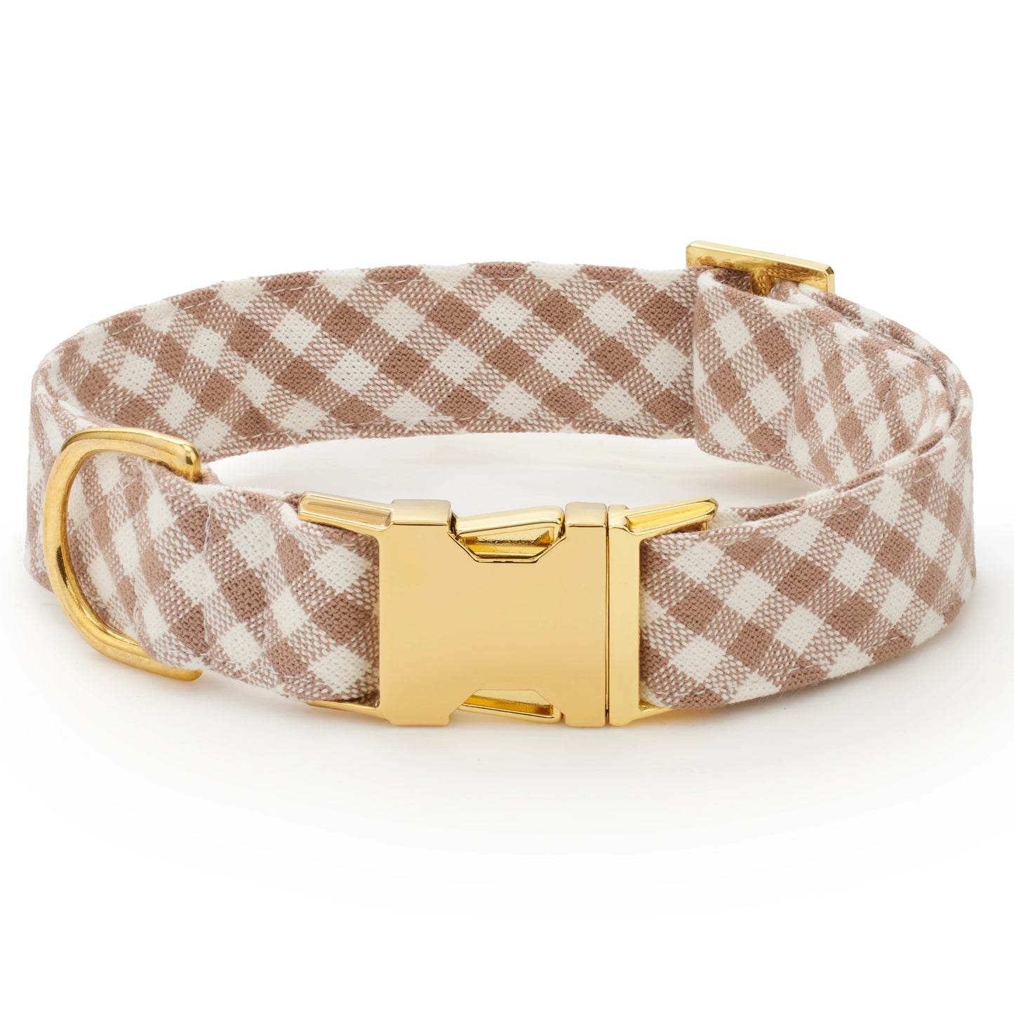 Mushroom Brown Gingham Collar