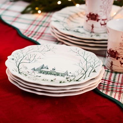 Country Estate Evergreen - Winter Frolic Dessert/Salad Plate