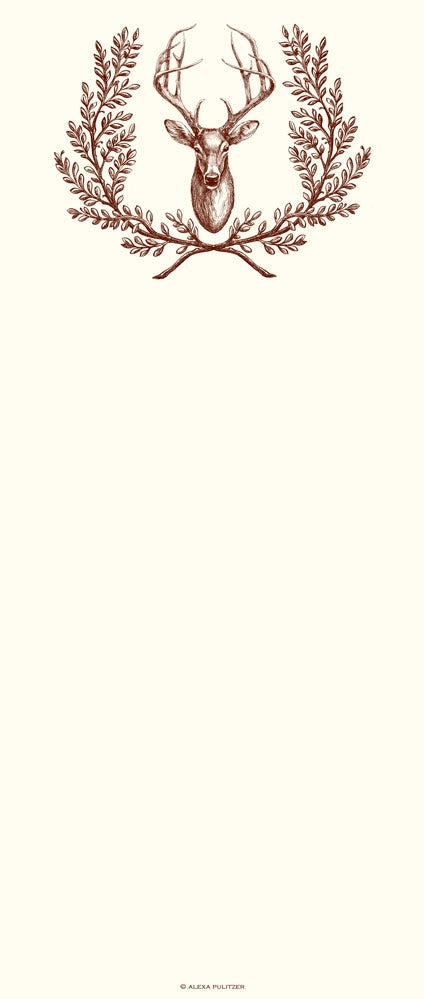 Notepad Skinny - Doe Wreath