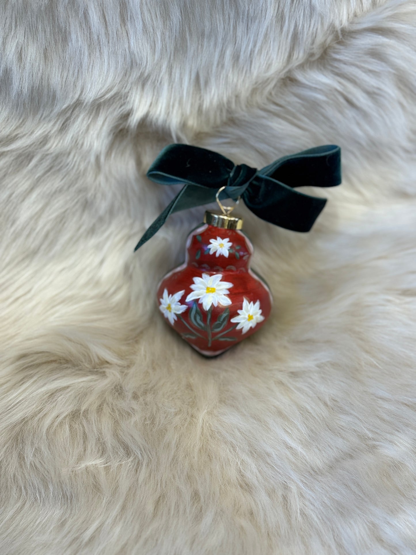 Sarah Maggie Hand Painted Ornament - Edelweiss