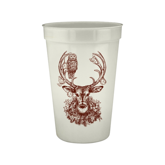 On the Go Pearlized Cups - Christmas Deer (set of 12)