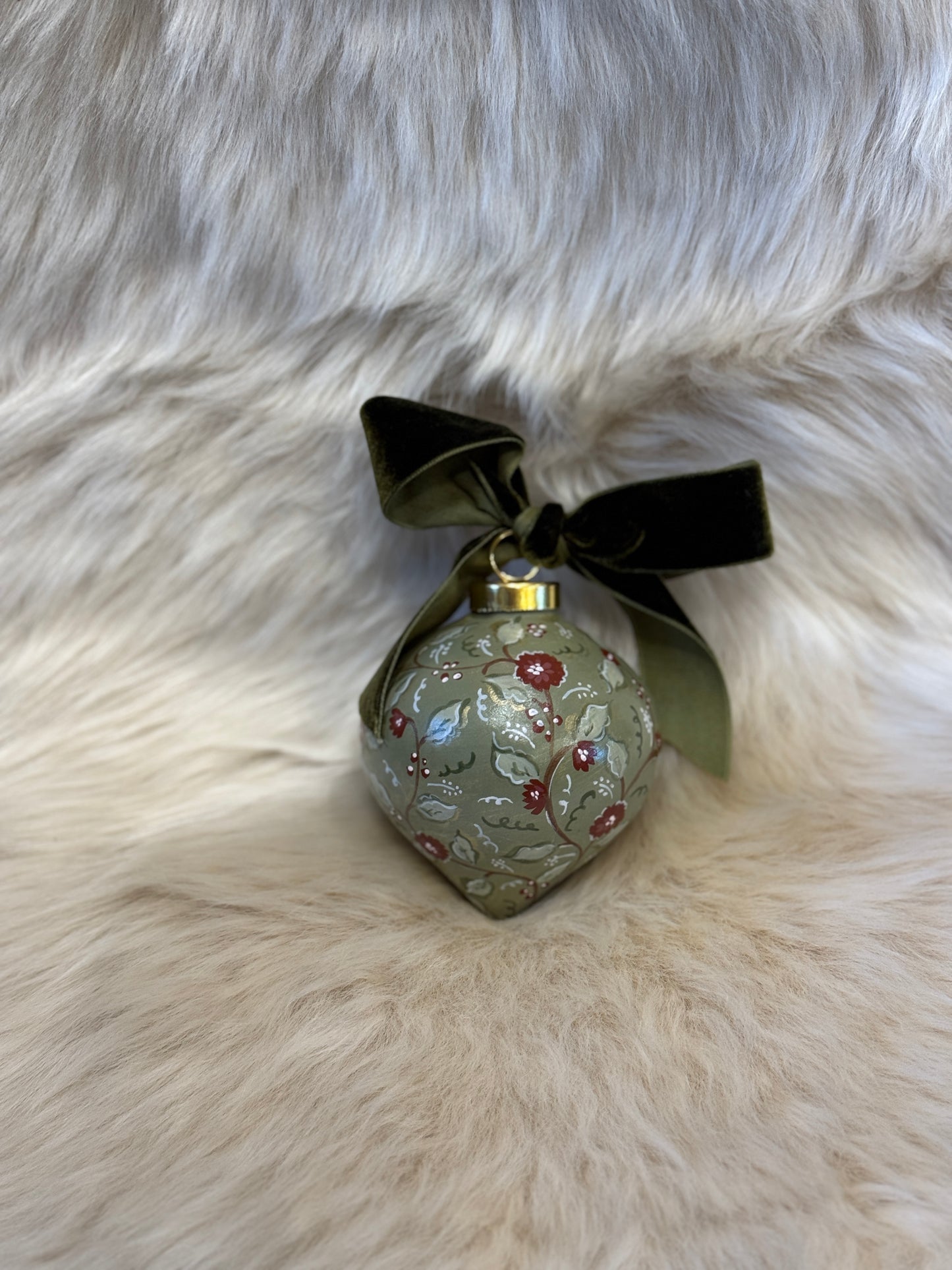 Sarah Maggie Hand Painted Ornament - Edelweiss
