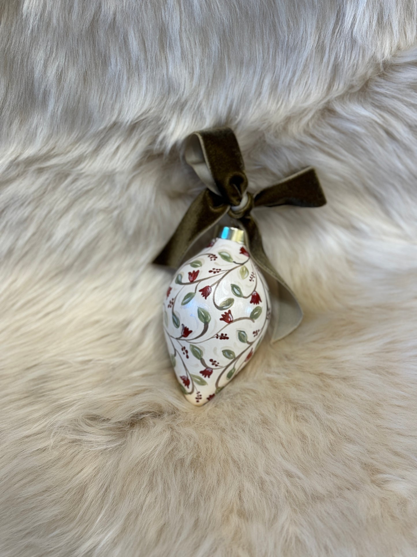 Sarah Maggie Hand Painted Ornament - Edelweiss