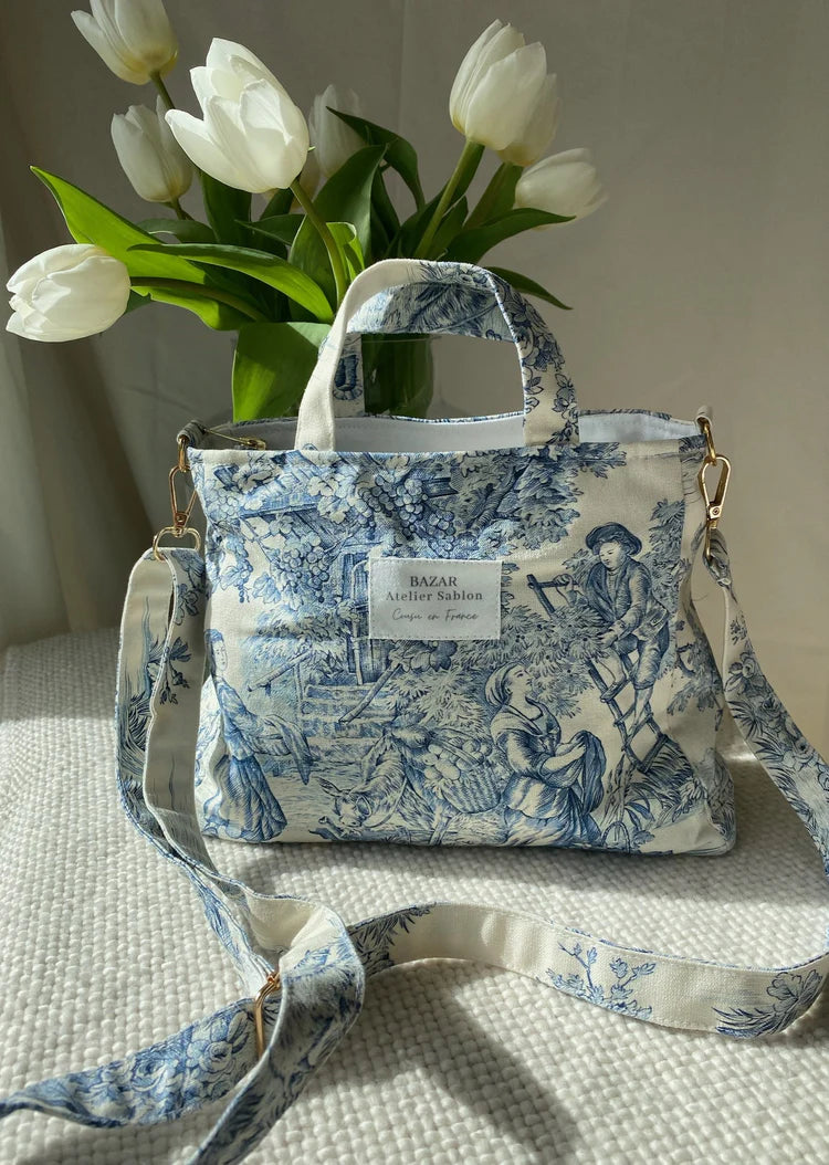 Cabas Mini - Jouy de Fruits - Bleu