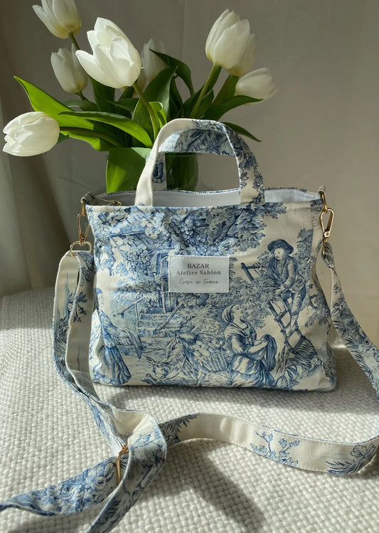 Cabas Mini - Jouy de Fruits - Bleu