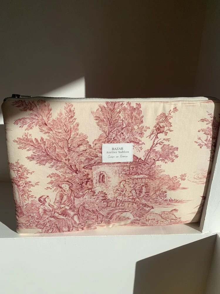 Pochette Ordinateur - Jouy de Fruits - Rouge 14"