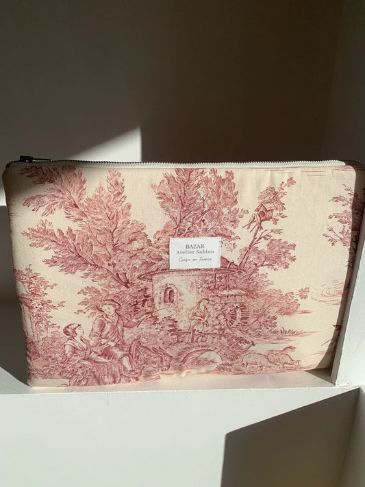 Pochette Ordinateur - Jouy de Fruits - Rouge 14"