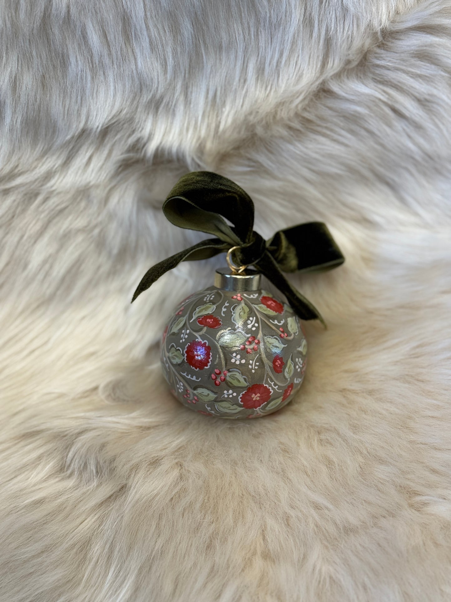 Sarah Maggie Hand Painted Ornament - Edelweiss