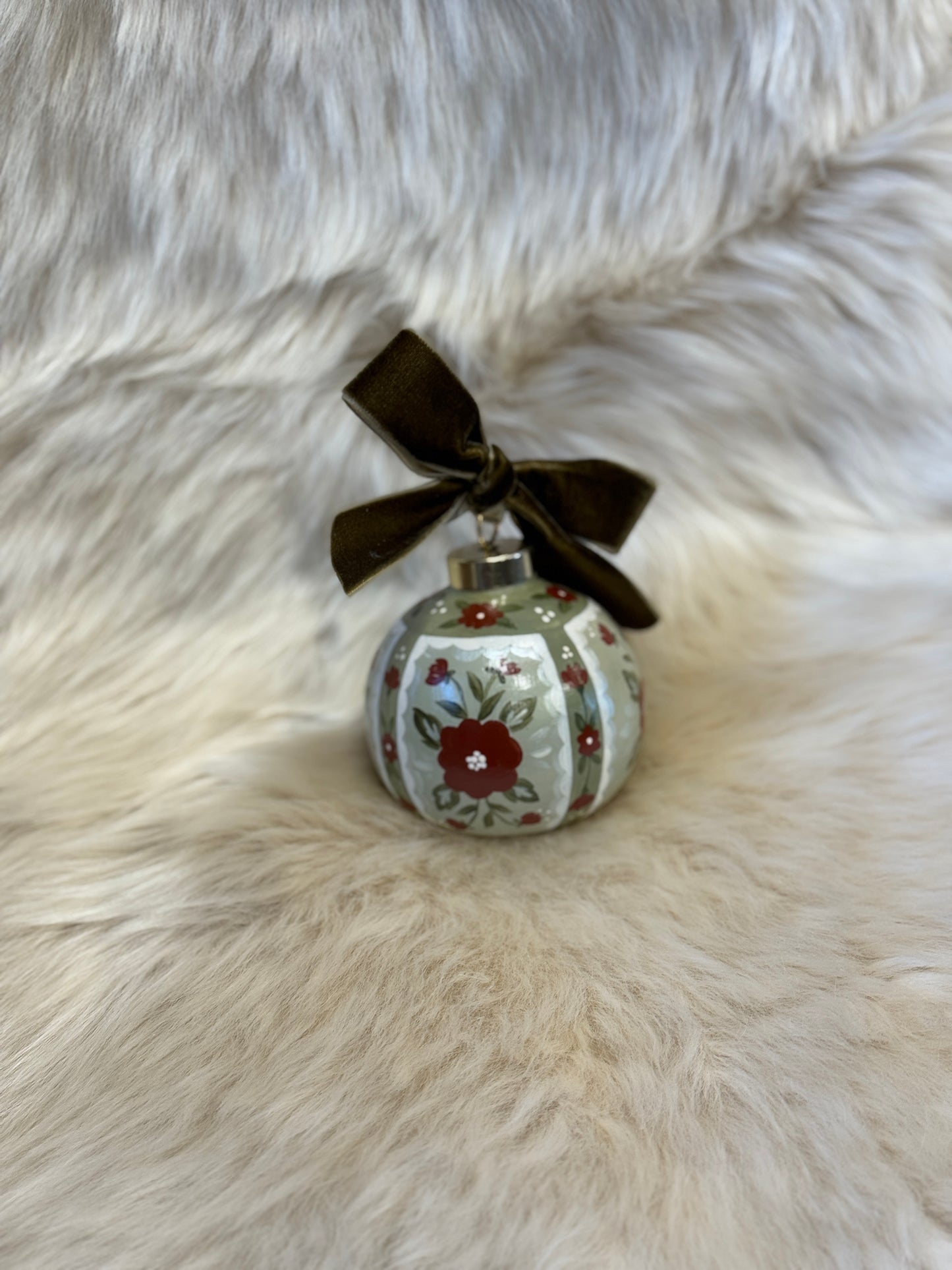 Sarah Maggie Hand Painted Ornament - Edelweiss