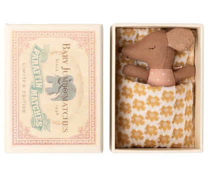 Baby Girl Mouse - Sleepy/Wakey in Matchbox