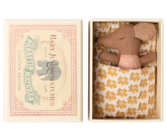 Baby Girl Mouse - Sleepy/Wakey in Matchbox