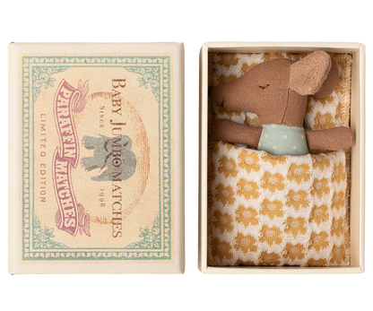 Baby Boy Mouse - Sleepy/Wakey in Matchbox