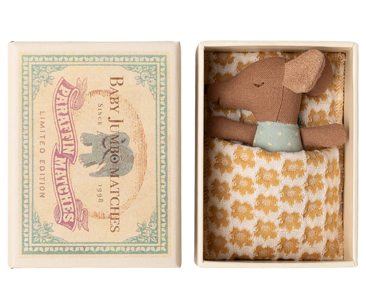 Baby Boy Mouse - Sleepy/Wakey in Matchbox