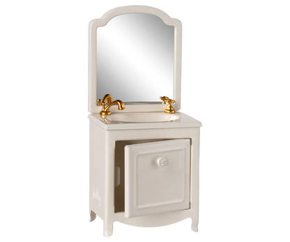 Sink with Mirror - Off White & Flower Knob (Mouse)