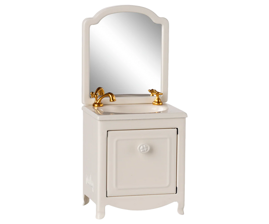 Sink with Mirror - Off White & Flower Knob (Mouse)