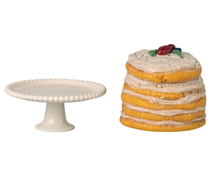 Party Cake & Stand - Off White (Mouse)