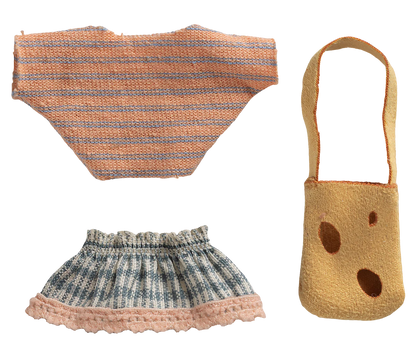 Mouse Clothes - Little Sister - Sweater, Skirt & Bag