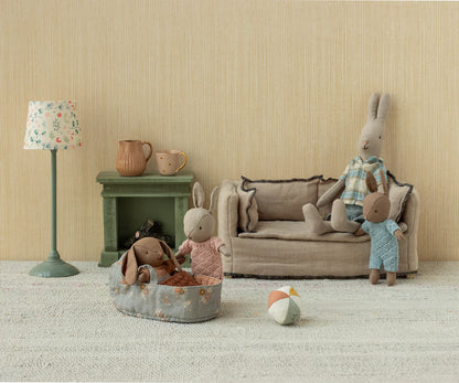 Rabbit in Knitted Suit - Sand/Rose