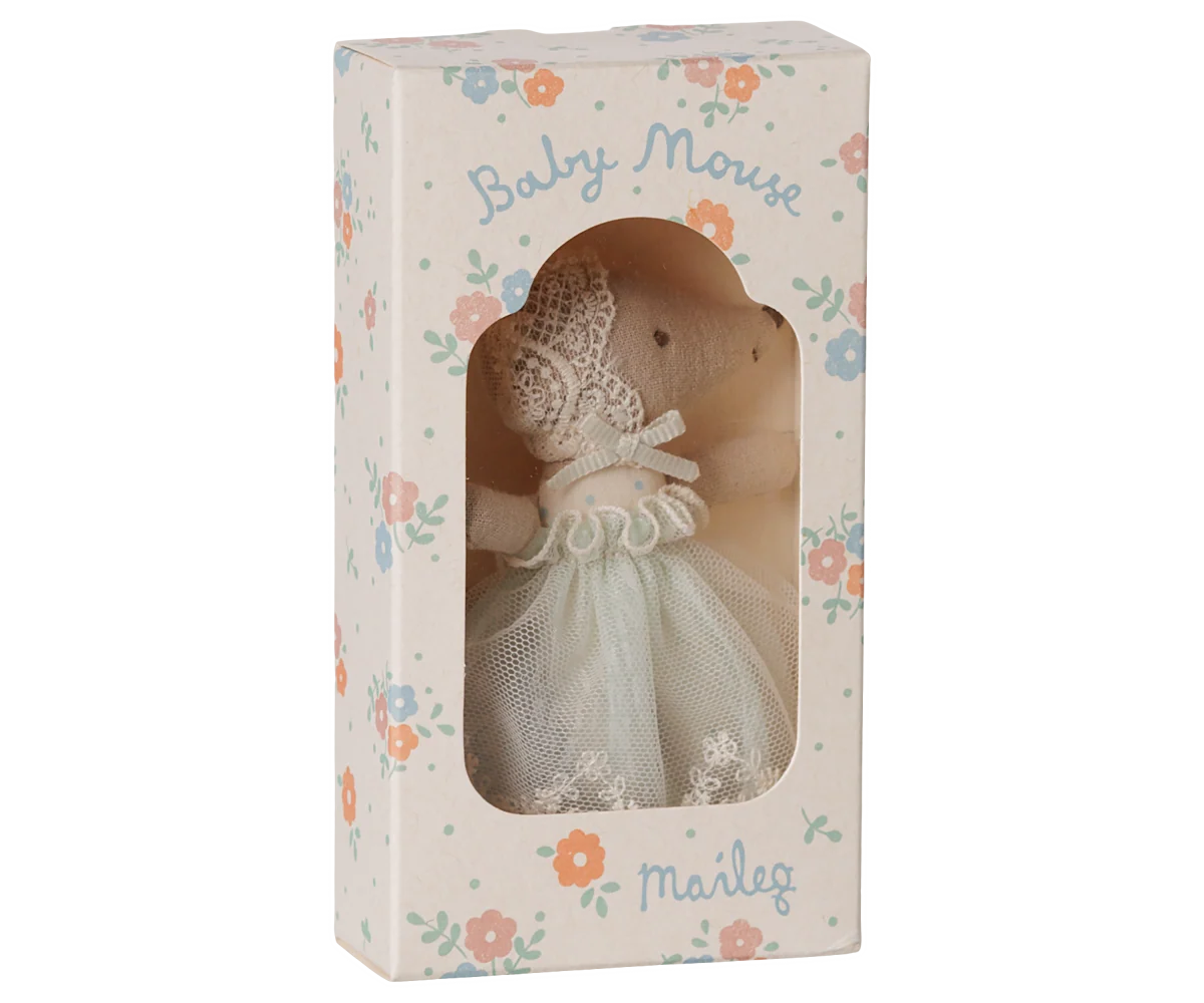 Baby Girl Mouse - Gown - Mint