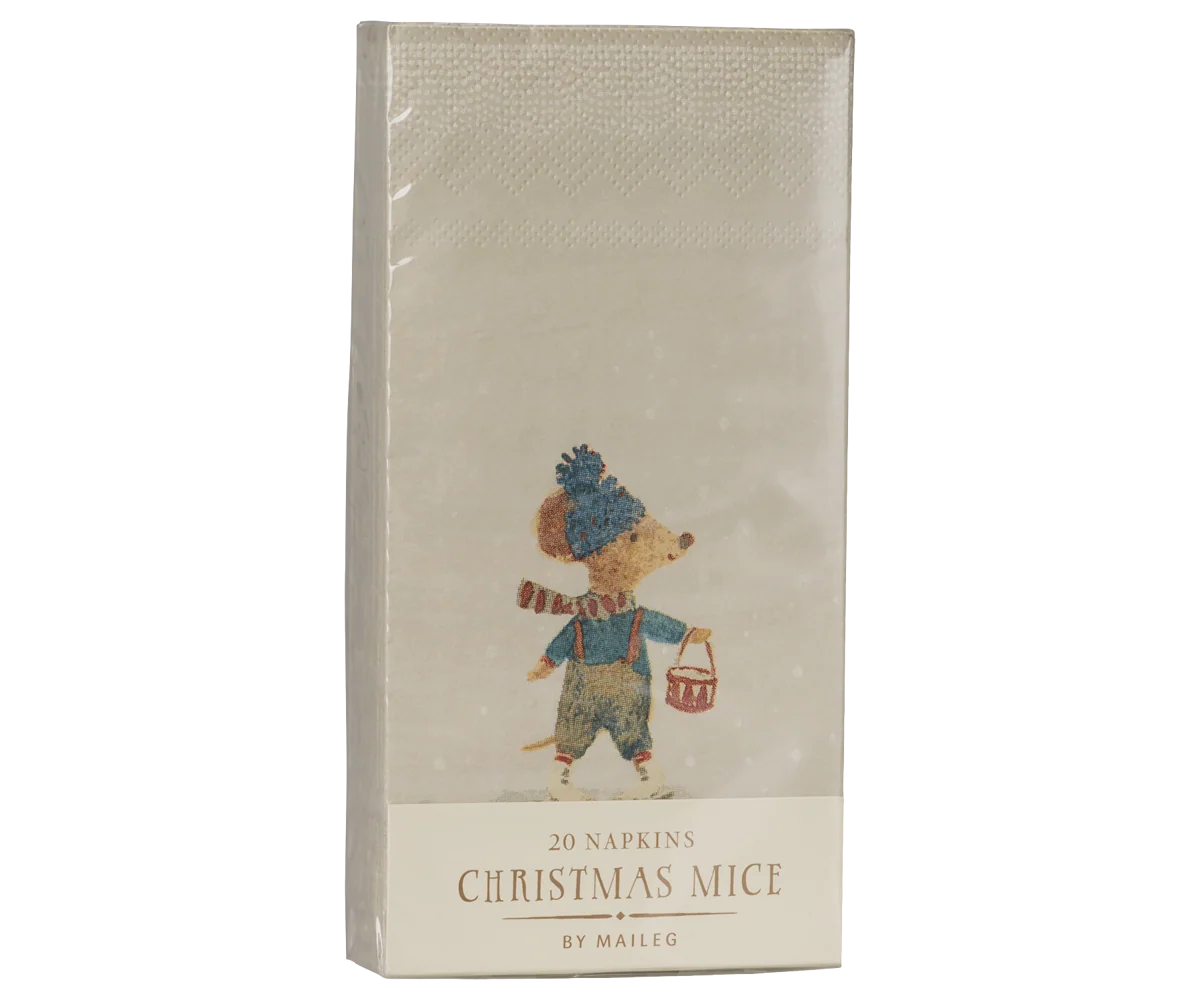 Paper Napkins - Maileg Christmas Mice