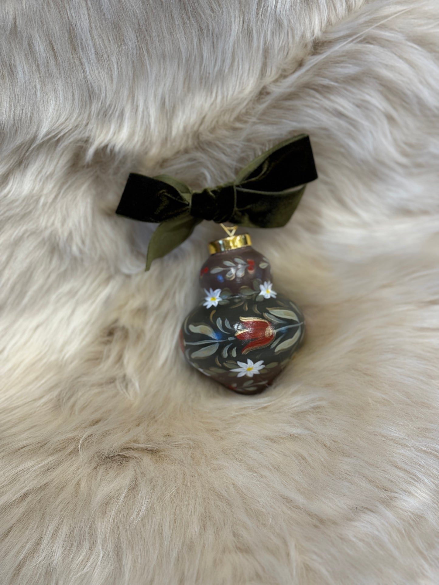 Sarah Maggie Hand Painted Ornament - Edelweiss