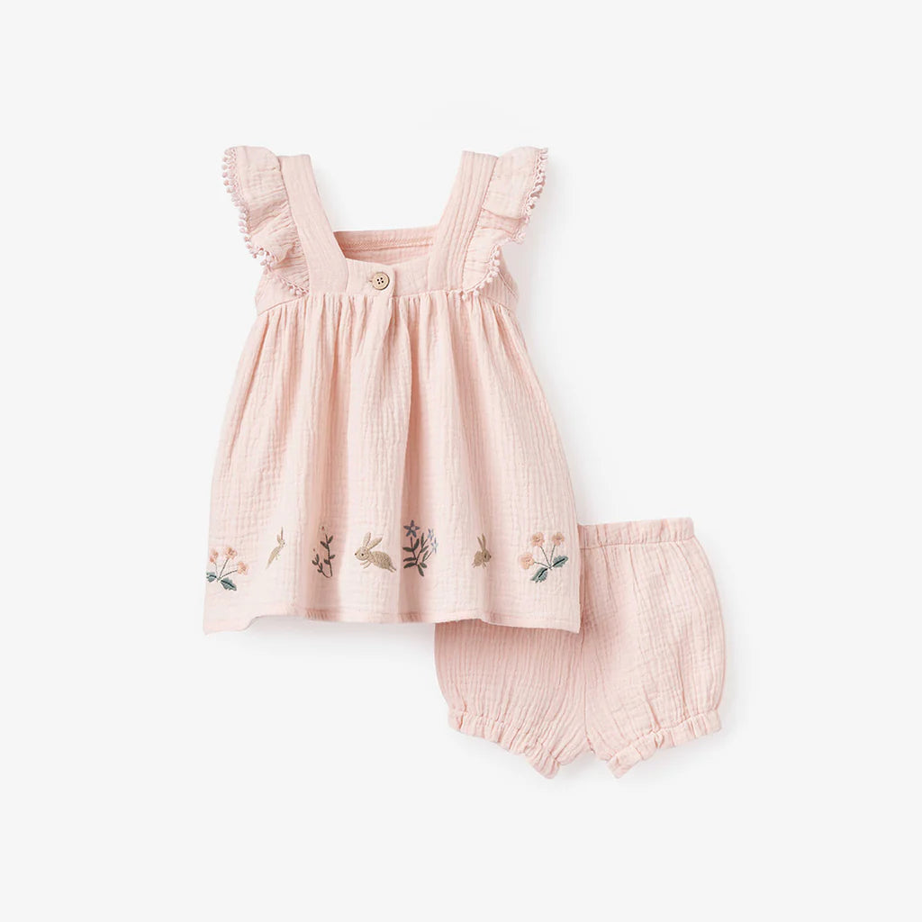 Dress with Bloomers - Garden Picnic Blush