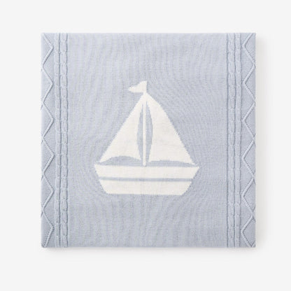 Baby Blanket - Cable Knit Nautical