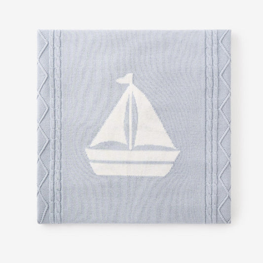 Baby Blanket - Cable Knit Nautical