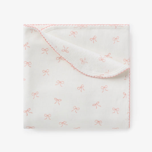 Baby Swaddle Blanket - Pink Bow