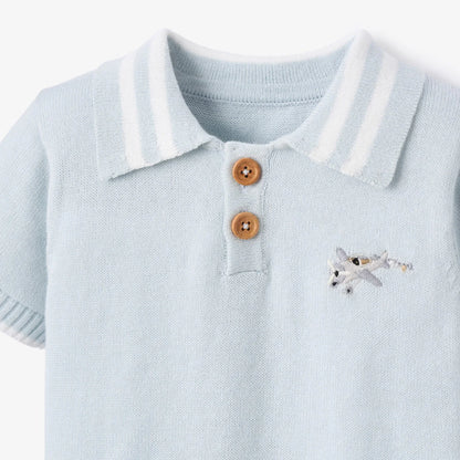 Knit Polo & Oxford Short Set - Up & Away