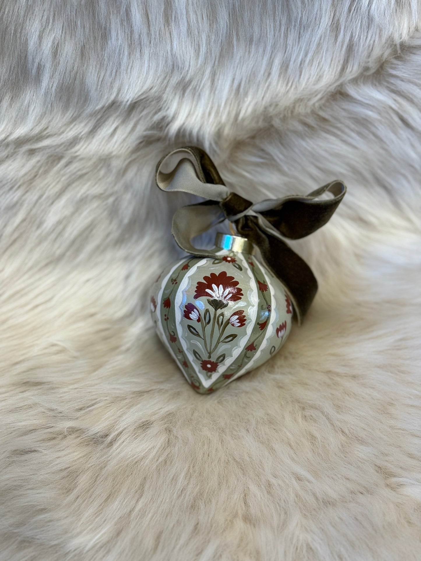 Sarah Maggie Hand Painted Ornament - Edelweiss