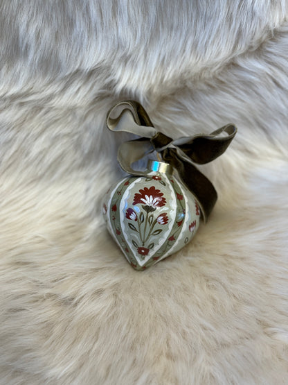 Sarah Maggie Hand Painted Ornament - Edelweiss