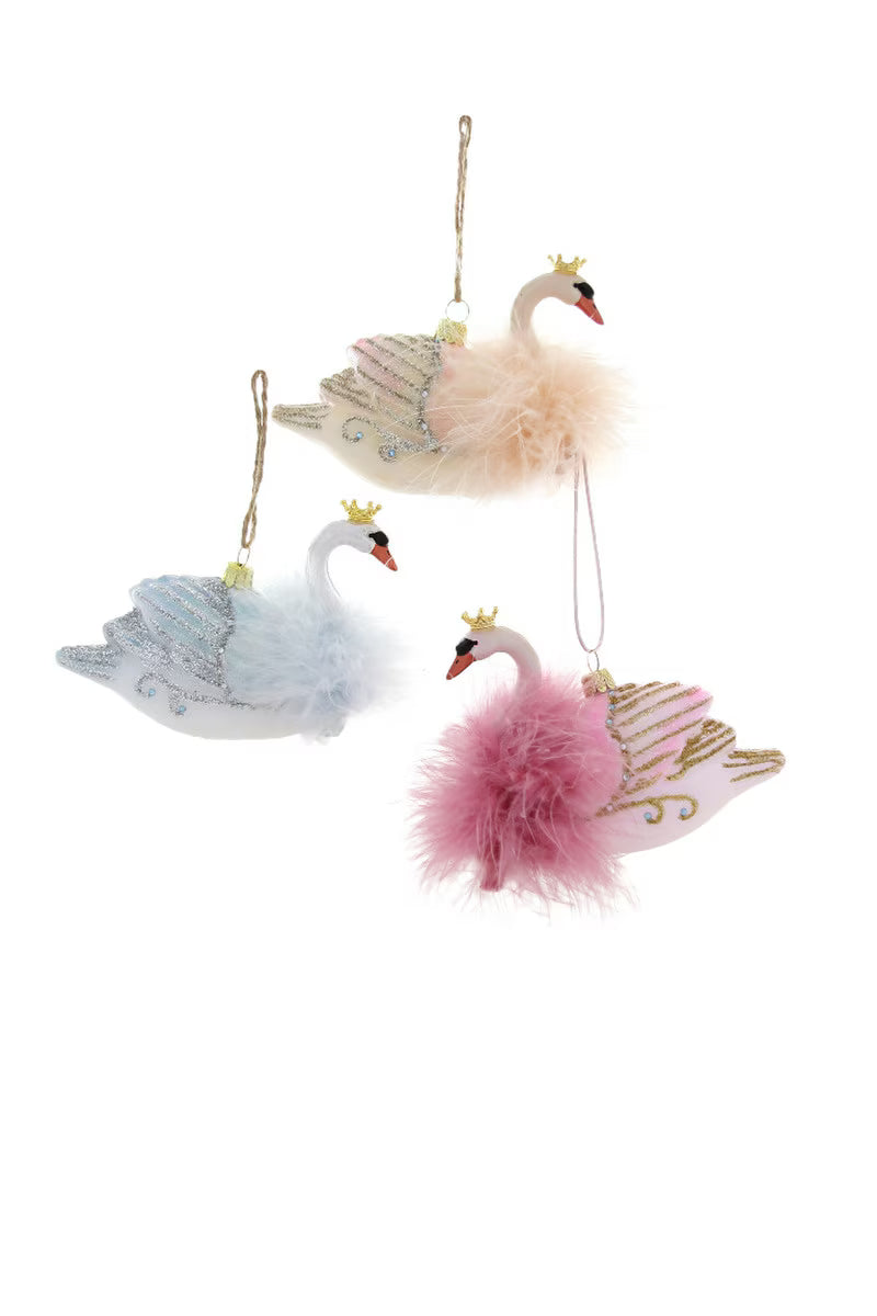 Ornament - Crowned Swan White (1)